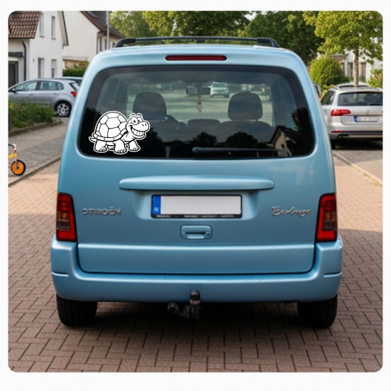 lustige grinsende Schildkröte Autoaufkleber Turtle Sticker Aufkleber A4280